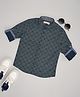 Pantaloons Junior Cotton Woven Full Sleeves Abstract Printed Shirt - Navy Blue