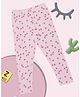 Pantaloons Junior Cotton Knit Hearts Printed Leggings - Pink