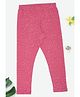 Pantaloons Junior Cotton Spandex Knit Polka Dots Printed Leggings - Pink