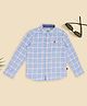 Pantaloons Junior Cotton Woven Full Sleeves Tartan Checked Shirt - Blue