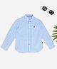 Pantaloons Junior Cotton Woven Full Sleeves Striped Shirt - Blue