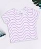 Pantaloons Junior Knit Half Sleeves Abstract Printed Top - Lilac