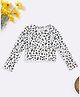 Pantaloons Junior Knit Full Sleeves Floral Printed Top - White