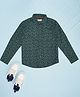 Pantaloons Junior Cotton Woven Full Sleeves Leaves Printed Shirt - Green