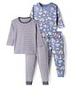 Kidi Wav Full Sleeves Dinosaurs Printed Coordinating Tee & Pajama Set - Multi Colour