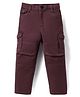 Noddy Typography Embroidered Patch Detailed Pant - Maroon