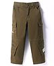 Noddy Typography Embroidered Pant - Mehndi Green