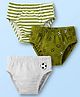 Kookie Kids Cotton Spandex Knit Briefs With Football Print Pack Of 3 - Multicolour