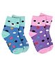 Kid-O-World Pack Of 2 Animal Designed Socks - Blue & Purple