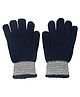 Kid-O-World Knit Colour Blocked Gloves - Blue