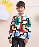 Spunkies Cotton Knit Full Sleeves Abstract Printed Winter Sweatshirts - Multi Colour