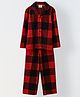 Spunkies Cotton Knit Full Sleeves Buffalo Checked Shirt With Coordinating Pant Set - Multi Colour