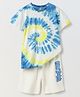 Spunkies Cotton Knit Half Sleeves Tie Dye Tee & Shorts Set - Multi Colour