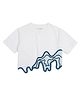 Spunkies Cotton Knit Half Sleeves Abstract Design Tee - White