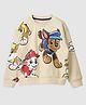 Spunkies Cotton Knit Paw Patrol Featuring Full Sleeves Marshall & Chase Printed Light Winter Sweatshirt - Beige
