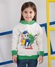 Spunkies Cotton Knit Paw Patrol Featuring Full Sleeves Character Printed Light Winter Hoodie - Off White
