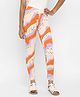 Spunkies Cotton Knit Abstract Printed Leggings - Orange