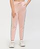Spunkies Cotton Knit Side Taped Track Pants - Pink