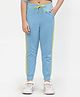 Spunkies Cotton Knit Side Taped Track Pants - Blue