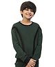 Spunkies Cotton Knit Full Sleeves Solid Tee - Green
