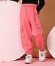 Superminis Twill Woven Solid Cargo Joggers - Peach