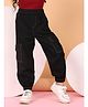 Superminis Twill Woven Solid Cargo Joggers - Black