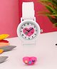 Stol'n Heart Designed & Applique Detailed Analogue Watch - White