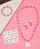 Stol'n Cartoon Designed Pearls Embellished Jewellery Set - Pink