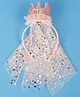 Stol'n Birthday Theme Crown Applique Detailed Hair Band With Attached Veil - Peach