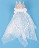 Stol'n Birthday Theme Crown Applique Detailed Hair Band With Attached Veil - White