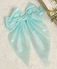Stol'n Shimmer Bow Applique Detailed Alligator Hair Clip - Blue