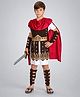 Little Surprise Box Blended Halloween Theme Half Sleeves Gladiator Costume Set With Hand & Leg Bands - Brown