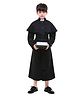 Little Surprise Box Blended Halloween Theme Half Sleeves Priest Costume Set - Black