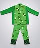 Little Surprise Box Halloween Theme Full Sleeves Minecraft Costume With Hat Set - Green