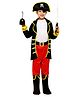 Little Surprise Box Halloween Theme Full Sleeves Pirate Costume With Hat Eye Patch Belt & Chest Tie Up Set - Black