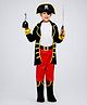 Little Surprise Box Halloween Theme Full Sleeves Pirate Costume With Hat Eye Patch Belt & Chest Tie Up Set - Black