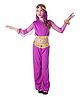 Little Surprise Box Halloween Theme Arabian Princess Costume Set With Forehead Gear - Purple