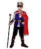 Little Surprise Box Halloween Theme The Majestic King Costume Set With Crown Wrist Band Leg Gear & Buckled Belt - Blue