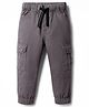 JASH KIDS Cotton Woven Full Length Trouser Pant With Cargo Pocket - Grey