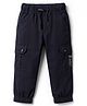 JASH KIDS Cotton Woven Full Length Trouser Pant With Cargo Pocket - Navy Blue