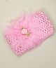 Yellow Bee Floral Applique Detailed Headband - Pink