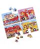 Babyhug 4 in 1 Animal Transportation Jigsaw Puzzle Set - 90 pcs| 4 Difficulty Levels| Beautifully Illustrated| Improves Hand -Eye Coordination & Problem Solving| BIS Certified| Gifting Idea for 3+ yrs