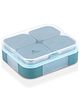 ATTRO Admire 4 Insulated Lunch Box with 4 Stainless Steel Containers and Lids - Aqua Blue