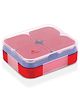 ATTRO Admire 4 Insulated Lunch Box with 4 Stainless Steel Containers and Lids - Red