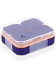 ATTRO Admire 4 Insulated Lunch Box with 4 Stainless Steel Containers and Lids - Purple