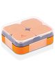 ATTRO Admire 4 Insulated Lunch Box with 4 Stainless Steel Containers and Lids - Orange