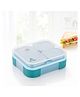 ATTRO Admire 3 Compartment Stainless Steel Lunch Box 200+200+450 ml - Aqua Blue