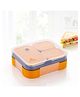 ATTRO Admire 3 Compartment Stainless Steel Lunch Box 800 ml - Tangy Orange
