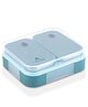 ATTRO Admire 2 Insulated Lunch Box with 2 Stainless Steel Containers with Lids - Aqua Blue