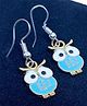SKD Owl Detailed Earrings - Blue